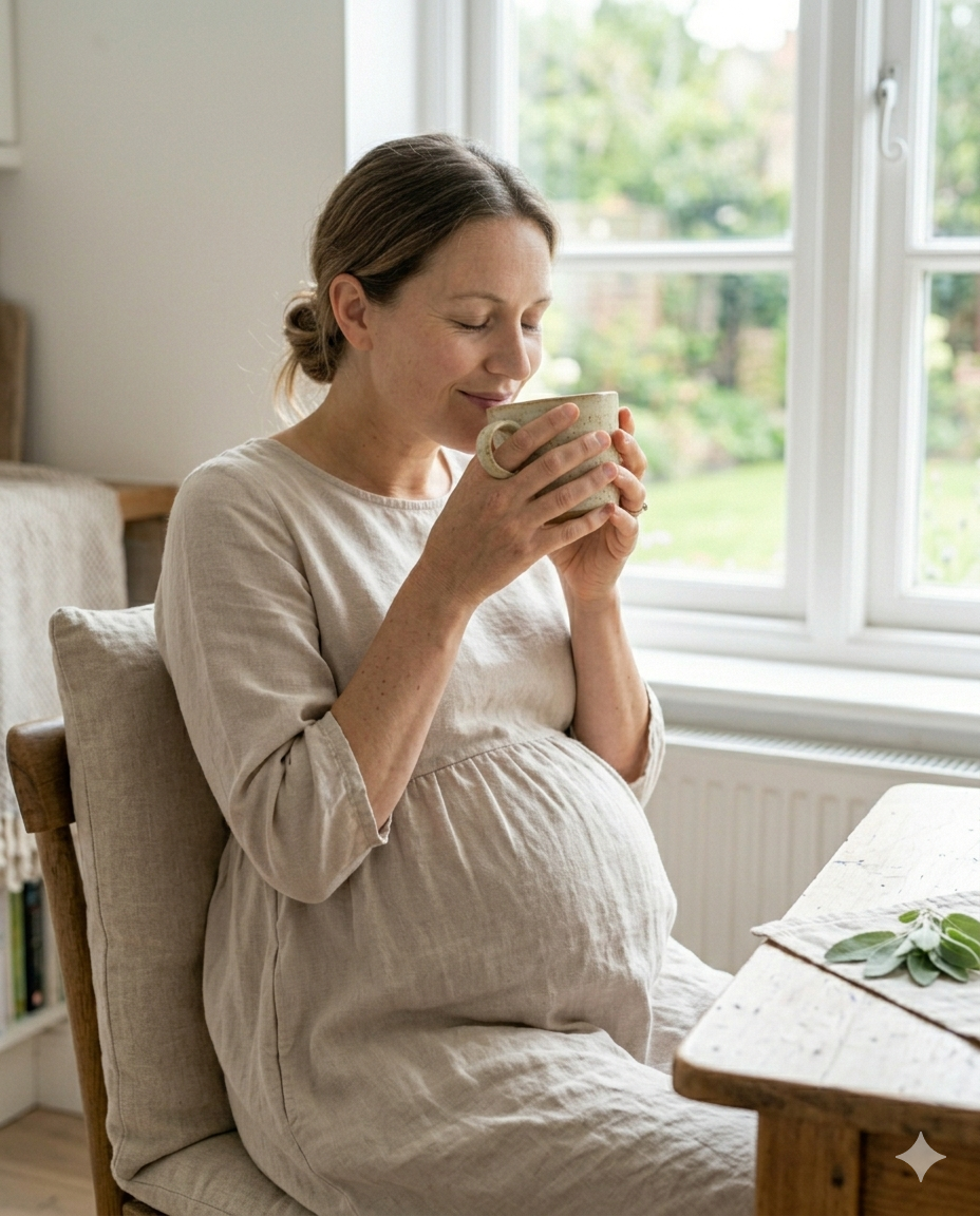 Czy&nbsp;można pić szałwię w&nbsp;ciąży? Najważniejsza odpowiedź